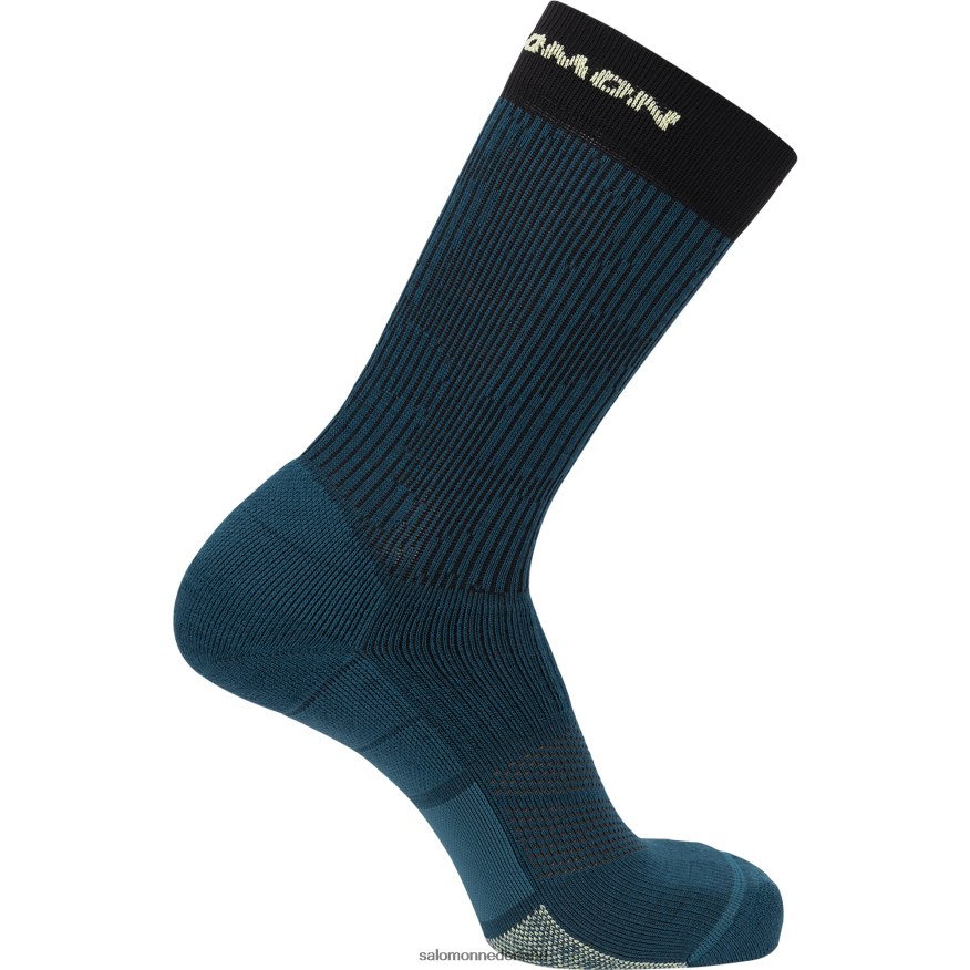 herensokken - x ultra crew Pacifische/diepzwarte/gele iris NTFJN6468 Salomon