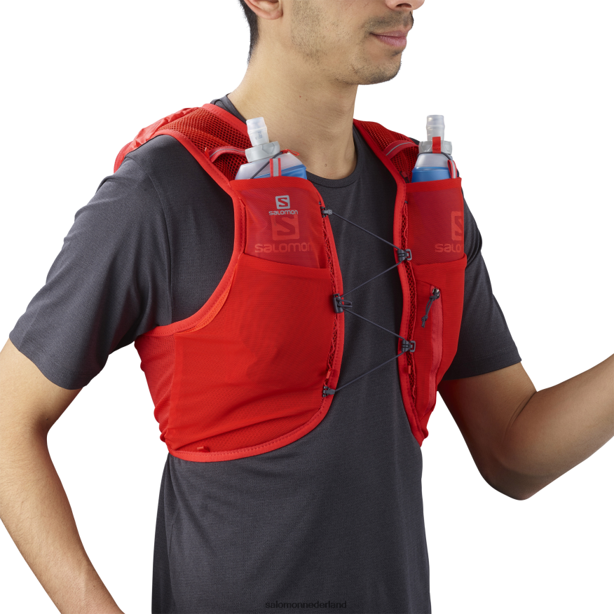 hardloopvest voor heren - adv hydra vest 8 vurig rood NTFJN6357 Salomon