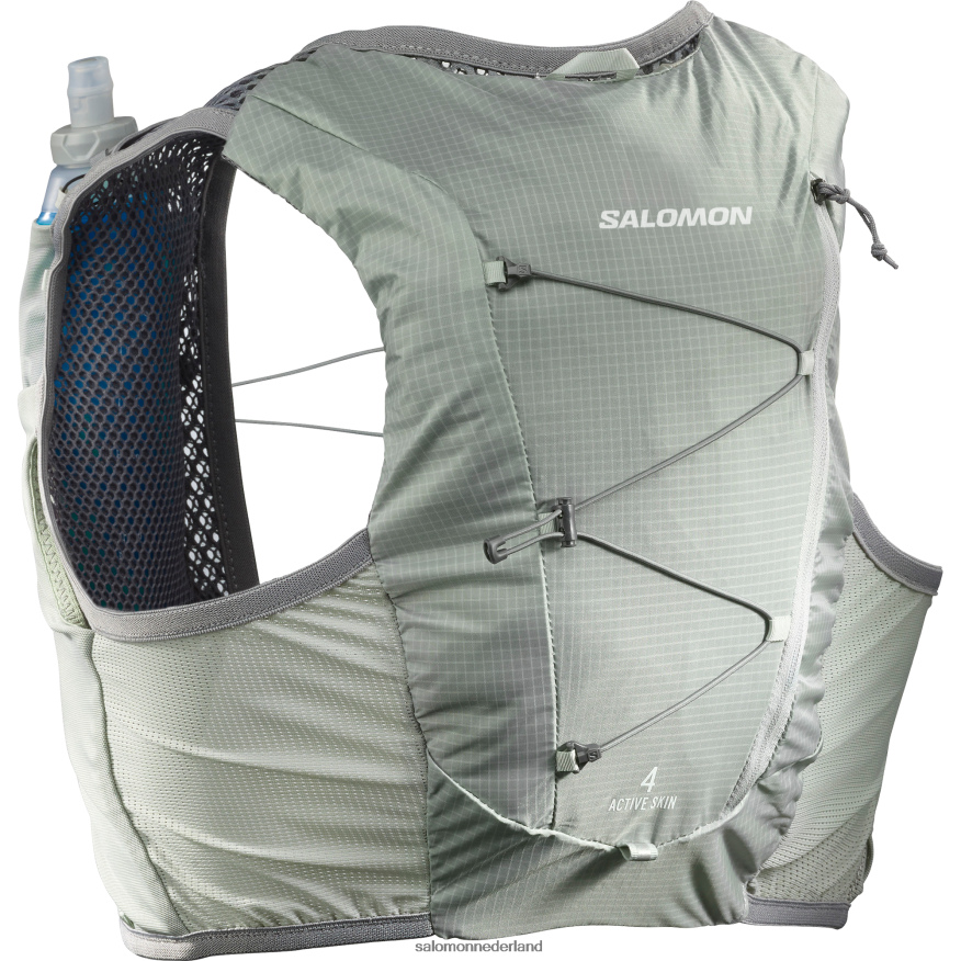 hardloopvest voor heren inclusief flacons - actieve huid 4 smeedijzer/sedona salie NTFJN6329 Salomon