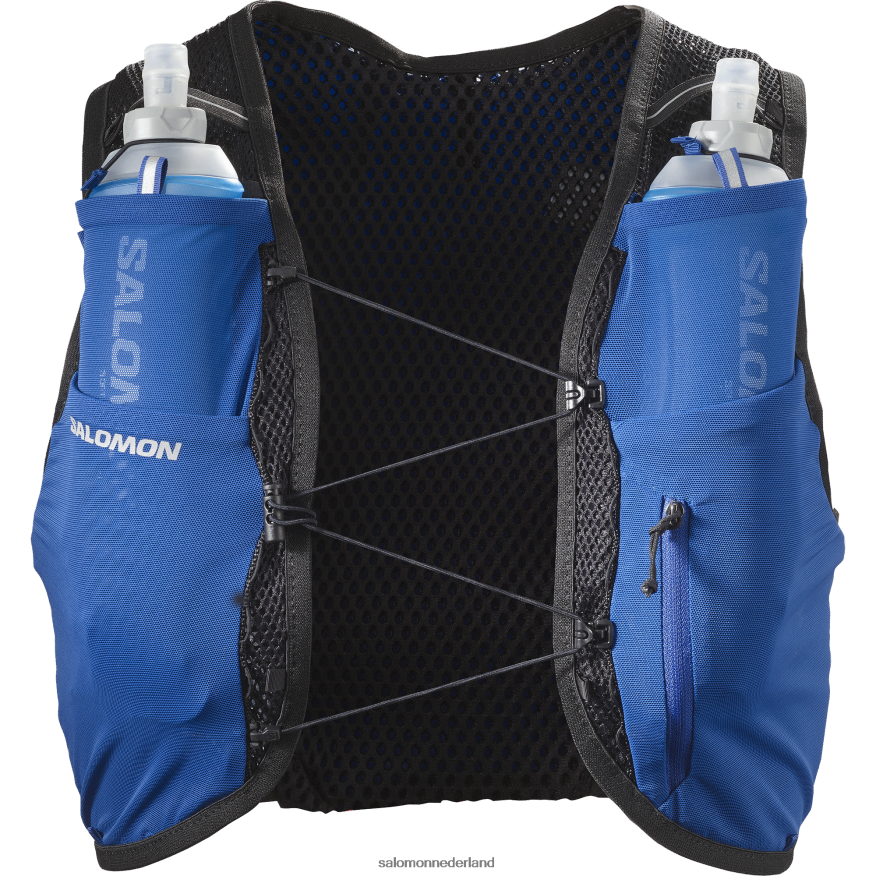 hardloopvest voor heren inclusief flacons - actieve huid 8 op internet surfen/zwart NTFJN6326 Salomon
