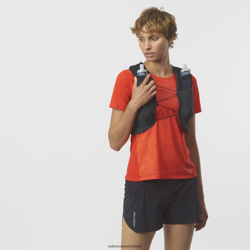 hardloopvest voor heren inclusief flacons - sense pro 10 zwart/ebbenhout NTFJN6341 Salomon