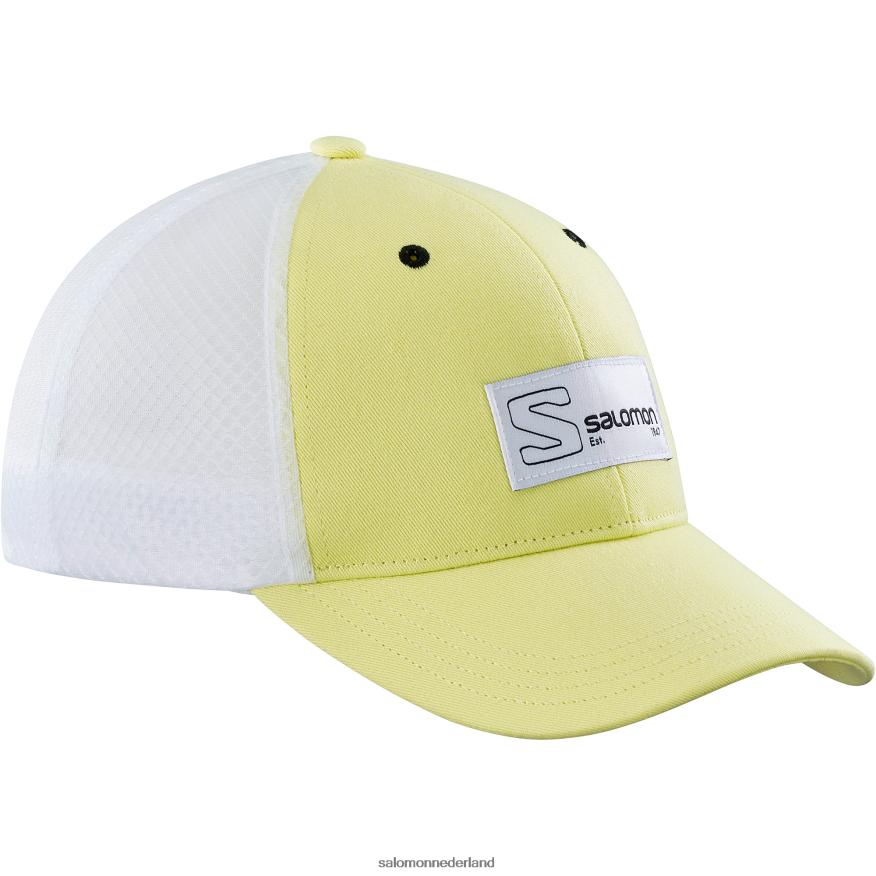 gebogen herenpet - trucker zonnig lime/wit NTFJN6437 Salomon