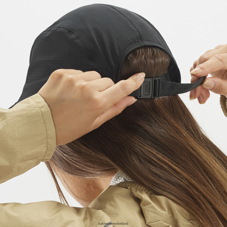 herenpet - bonatti waterdichte vijf panelen diep zwart NTFJN6445 Salomon