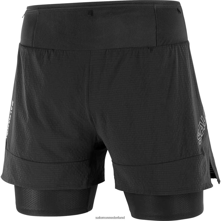 herenshort - sense aero 2in1 diep zwart NTFJN6292 Salomon