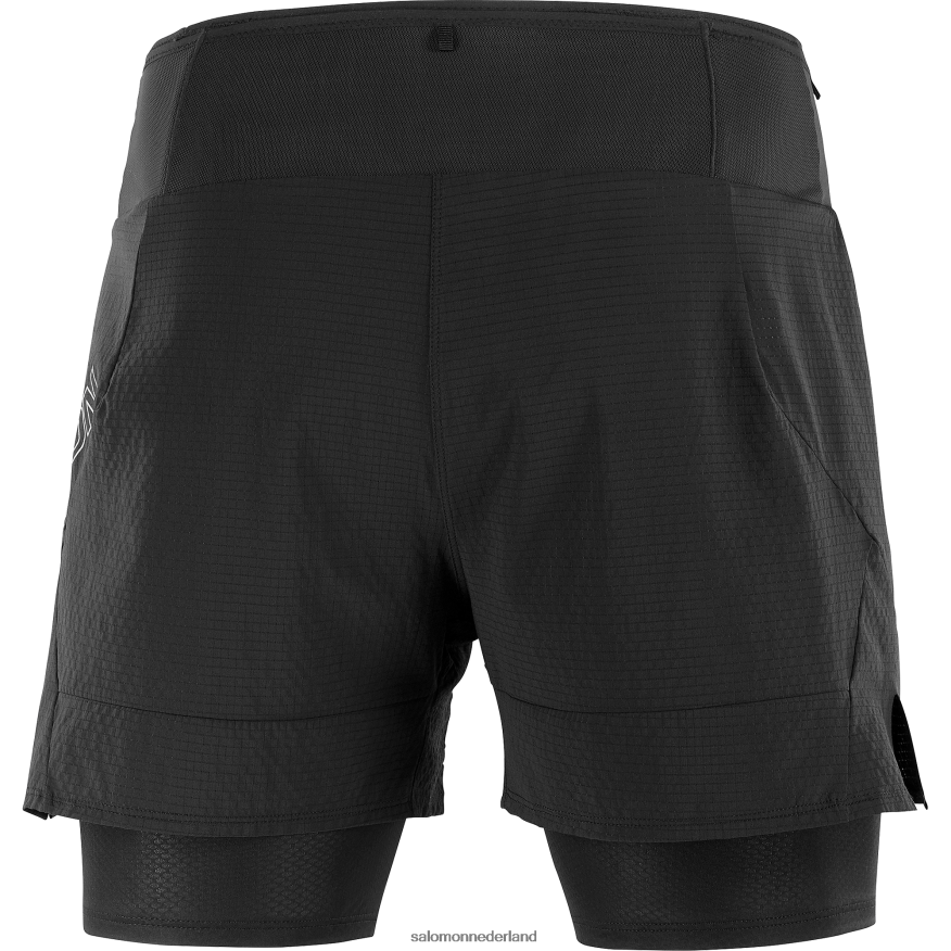 herenshort - sense aero 2in1 diep zwart NTFJN6292 Salomon