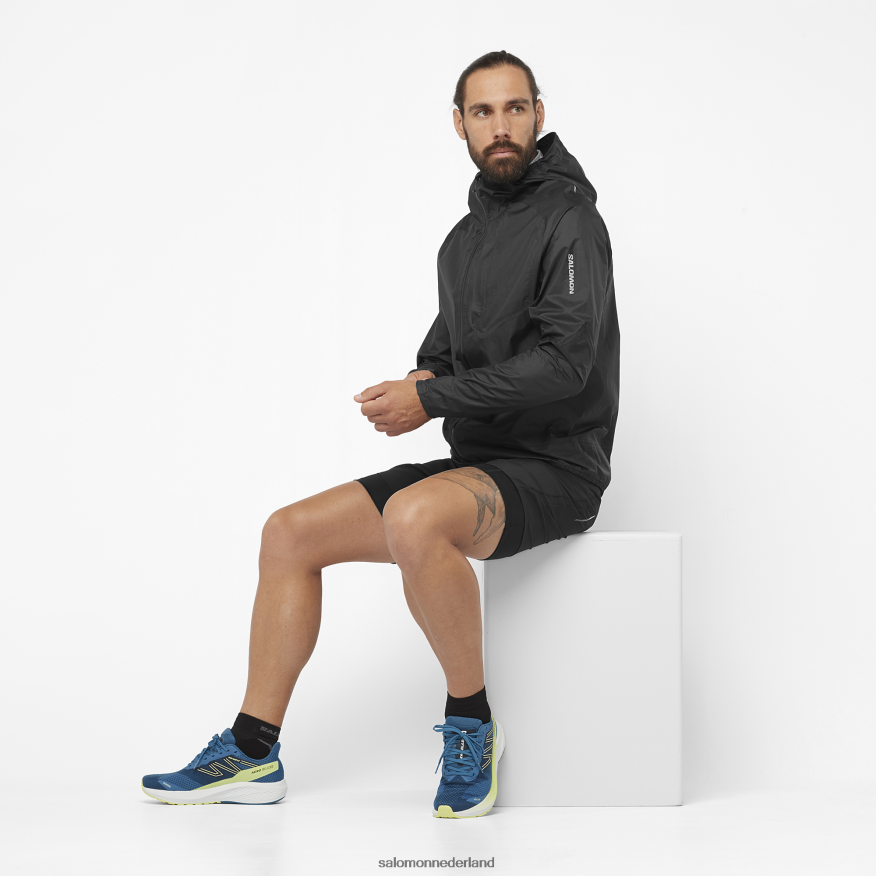 herenshorts - gekruiste twinskin zwart NTFJN6300 Salomon