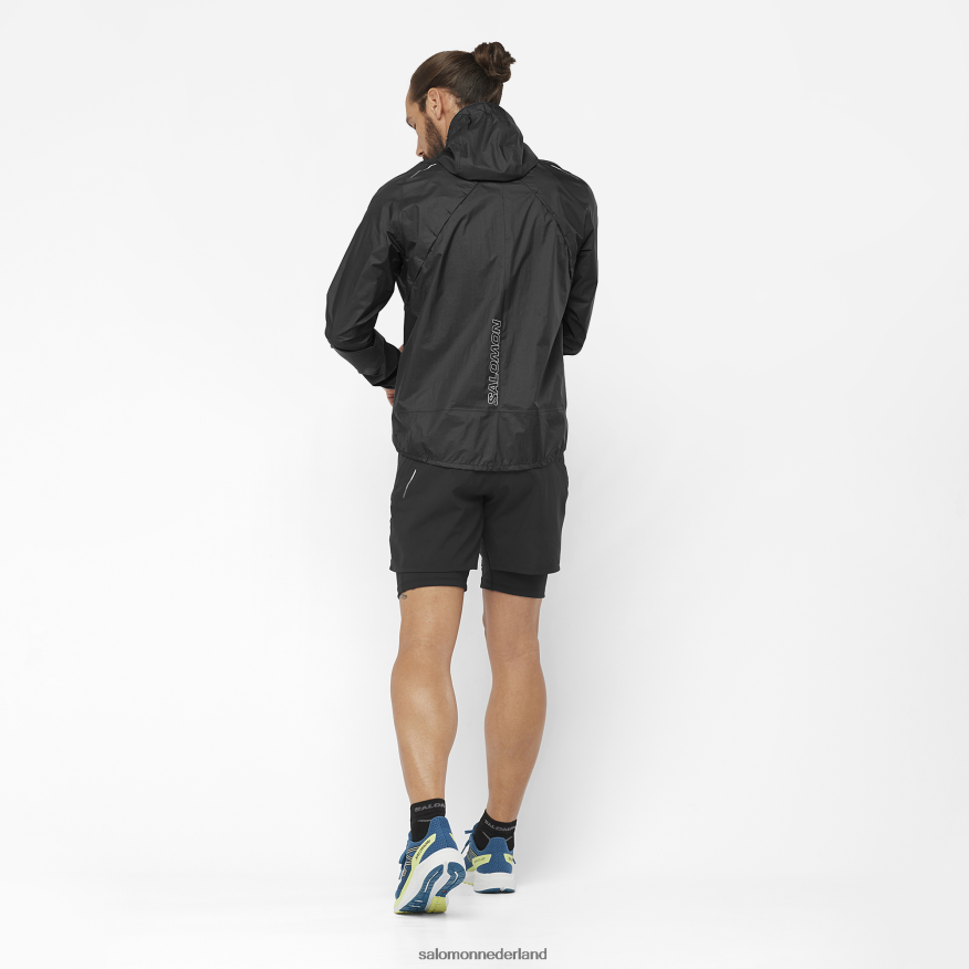 herenshorts - gekruiste twinskin zwart NTFJN6300 Salomon