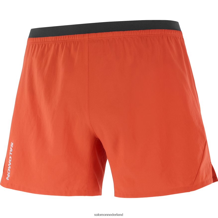 herenshorts - kruis 5 vurig rood NTFJN6275 Salomon