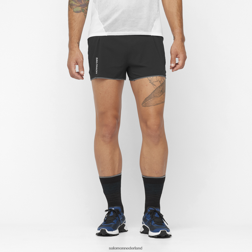 herenshorts - sense aero 3 diep zwart NTFJN6288 Salomon