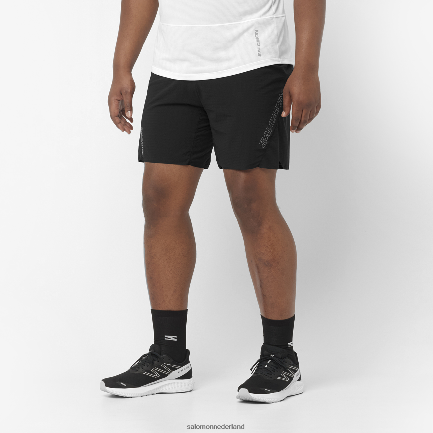 herenshorts - sense aero 7 diep zwart NTFJN6285 Salomon