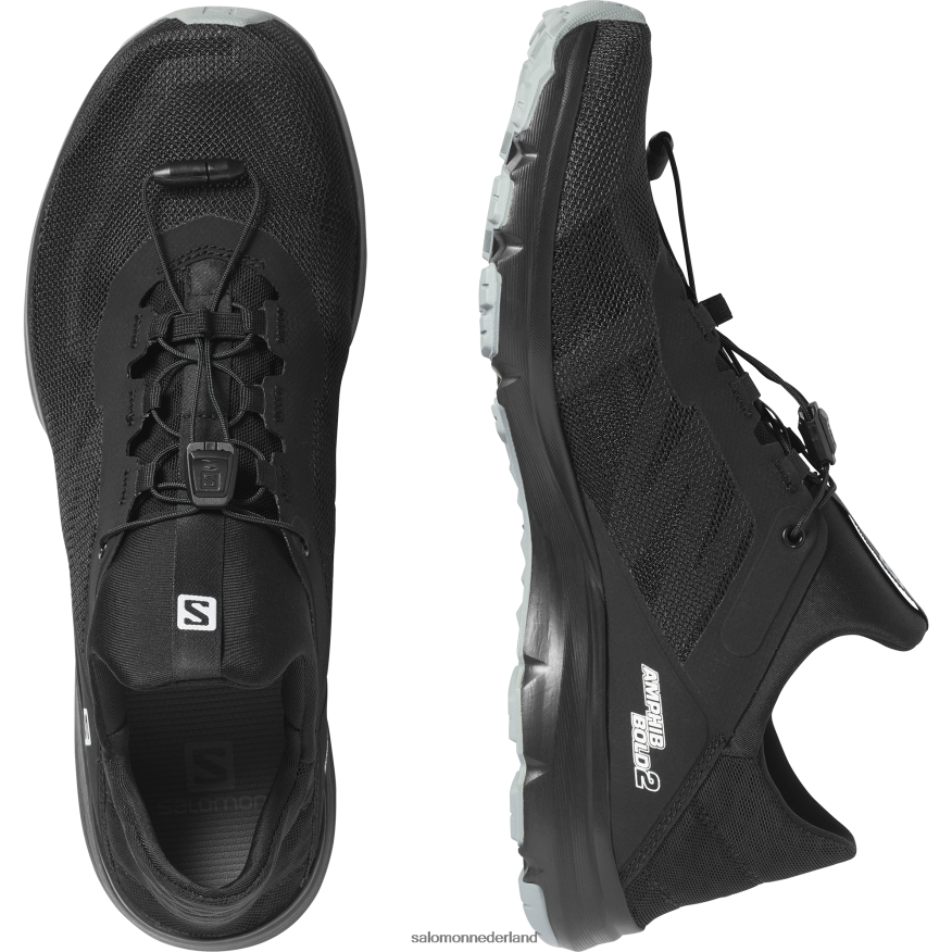 herensandalen - amphib bold 2 zwart/steengroeve NTFJN61082 Salomon
