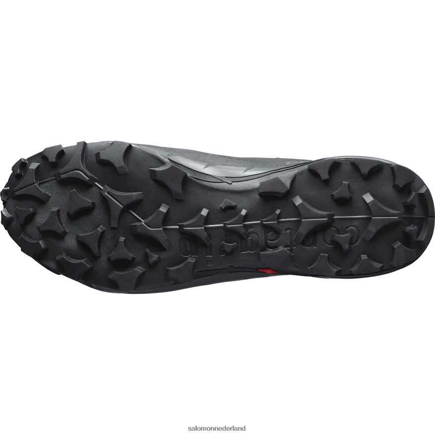 heren wandelschoenen - cross hike 2 mid gore-tex breed zwart/magneet NTFJN619 Salomon