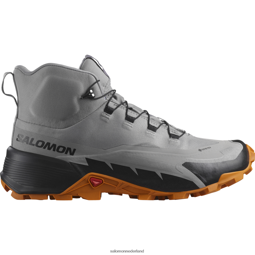 heren wandelschoenen - cross hike 2 mid gore-tex meeuw/marmelade/zwart NTFJN637 Salomon