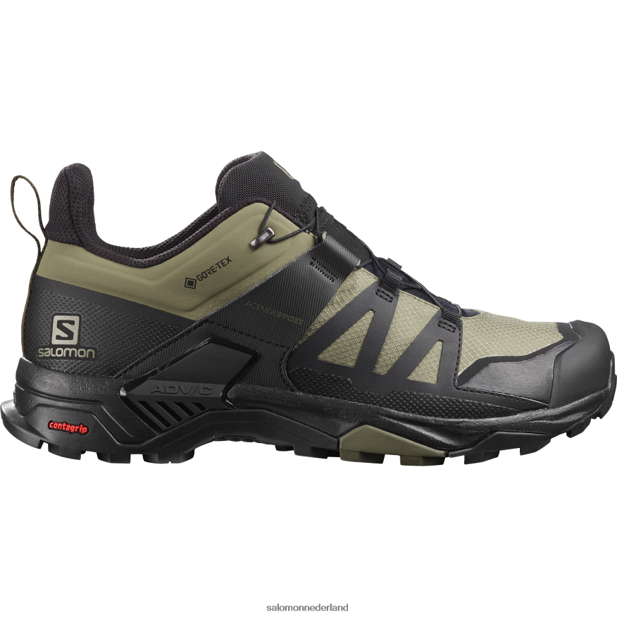 heren wandelschoenen - x ultra 4 gore-tex diep korstmosgroen/zwart/olijf nacht NTFJN616 Salomon
