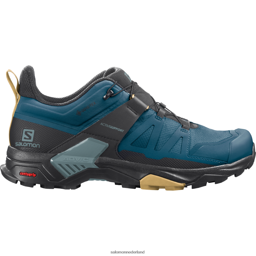 heren wandelschoenen - x ultra 4 gore-tex legioenblauw/zwart/herfstblad NTFJN617 Salomon
