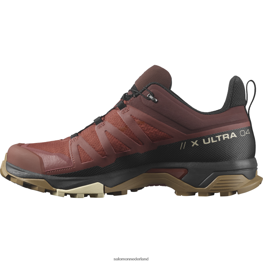 heren wandelschoenen - x ultra 4 gore-tex verbrande henna/zwart/dof goud NTFJN615 Salomon