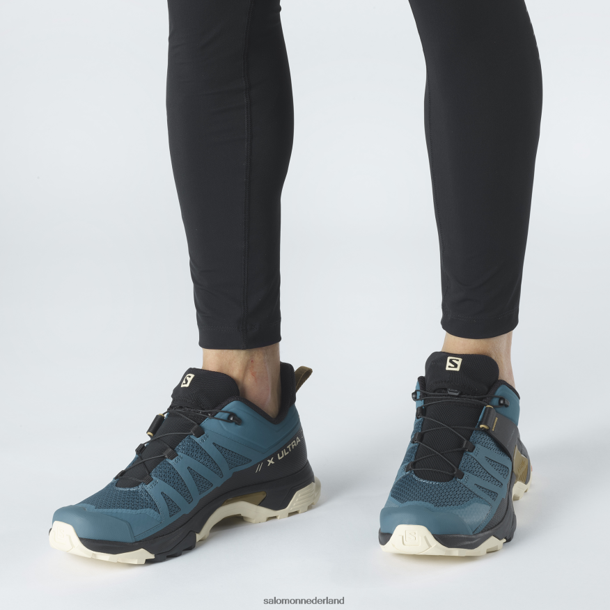 heren wandelschoenen - x ultra 4 wilde eend blauw/gebleekt zand/bronsbruin NTFJN625 Salomon