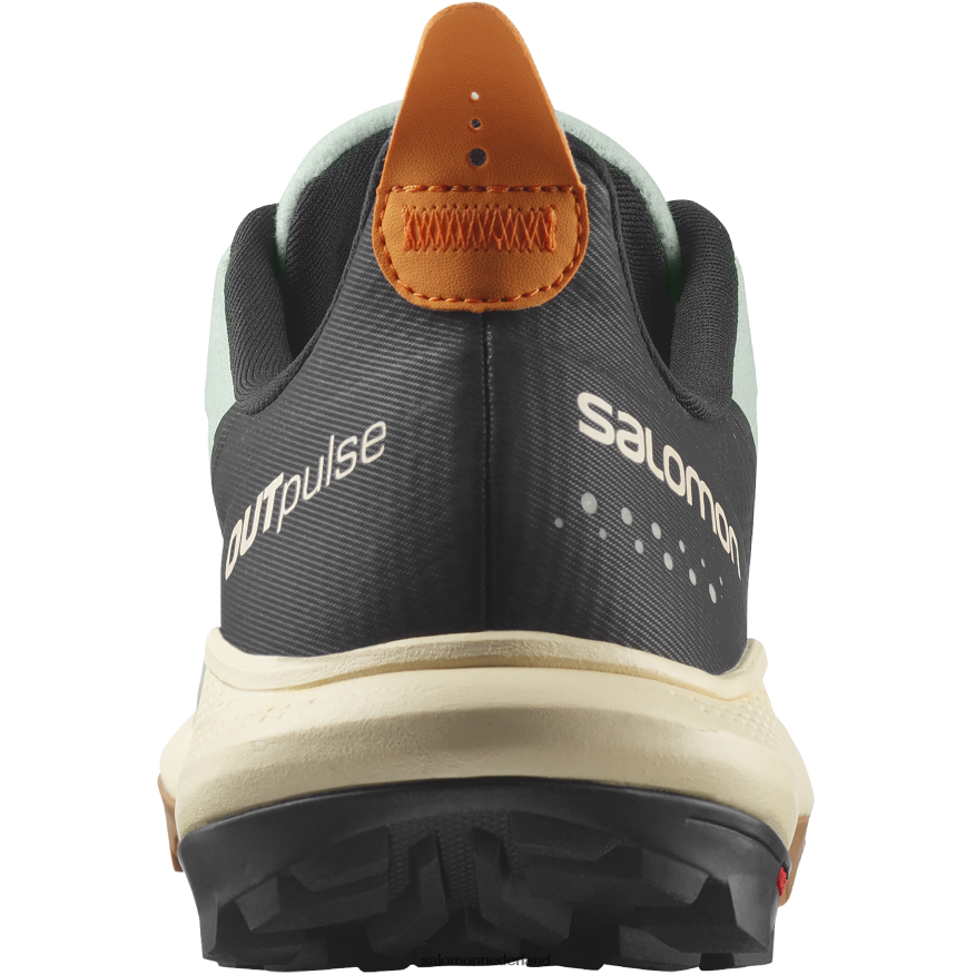 herenwandelschoenen - outpulse smeedijzer/gebleekt zand/levendig oranje NTFJN629 Salomon