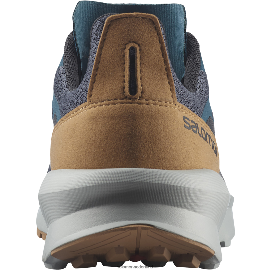 herenwandelschoenen - patrouille magneet/parelblauw/tabaksbruin NTFJN646 Salomon