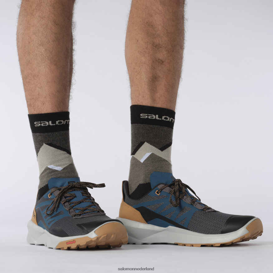 herenwandelschoenen - patrouille magneet/parelblauw/tabaksbruin NTFJN646 Salomon