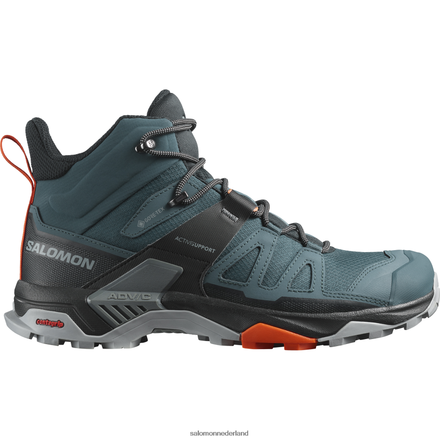 herenwandelschoenen - x ultra 4 mid gore-tex sterrenkijker/zwart/scharlaken ibis NTFJN610 Salomon
