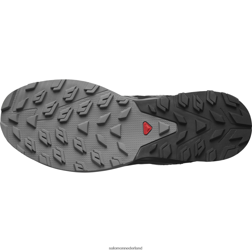 wandelschoenen voor heren - outrise zwart/tin NTFJN622 Salomon