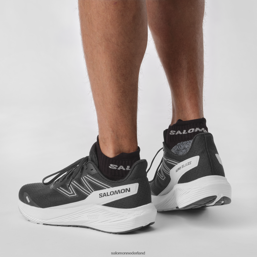 hardloopschoenen voor heren - aero blaze zwart/wit/maansteen NTFJN61067 Salomon