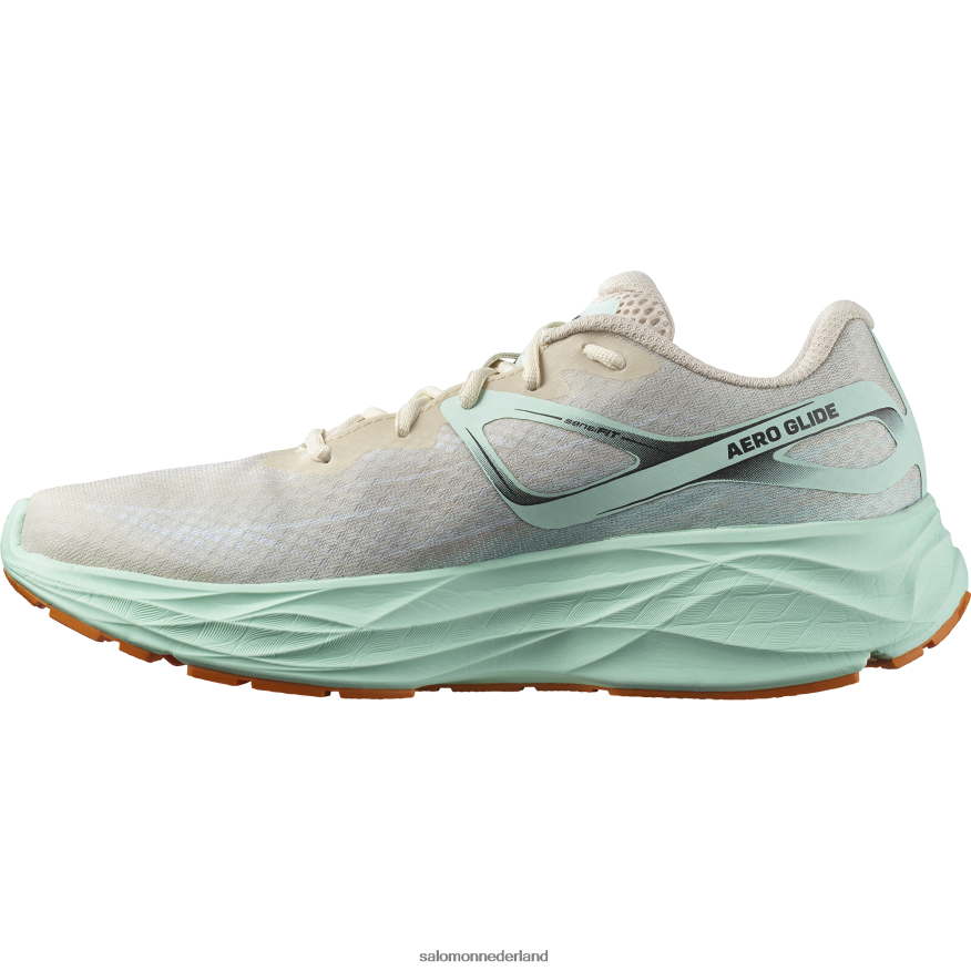 hardloopschoenen voor heren - aero glide gebleekt zand/yucca/oranje peper NTFJN61066 Salomon