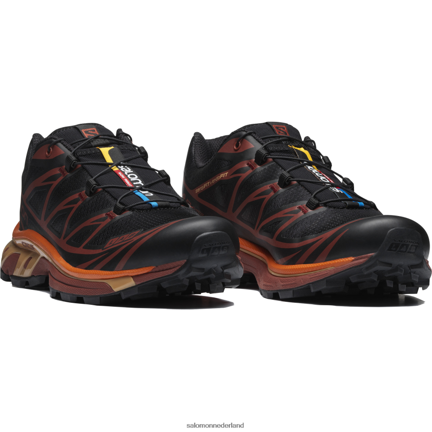 sportschoenen voor heren - XT-6 zwart/chocolade pruim/levendig oranje NTFJN686 Salomon