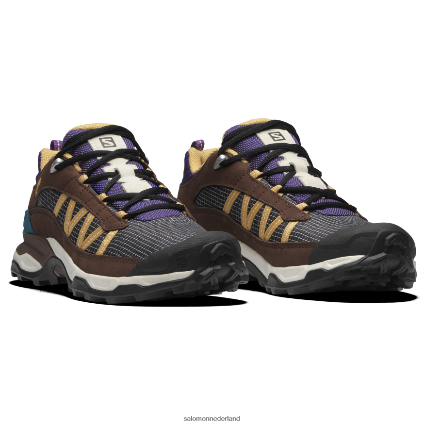 sportschoenen voor heren - shelter laag leer vanille-ijs/chocoladefondant/herfstblad NTFJN6174 Salomon