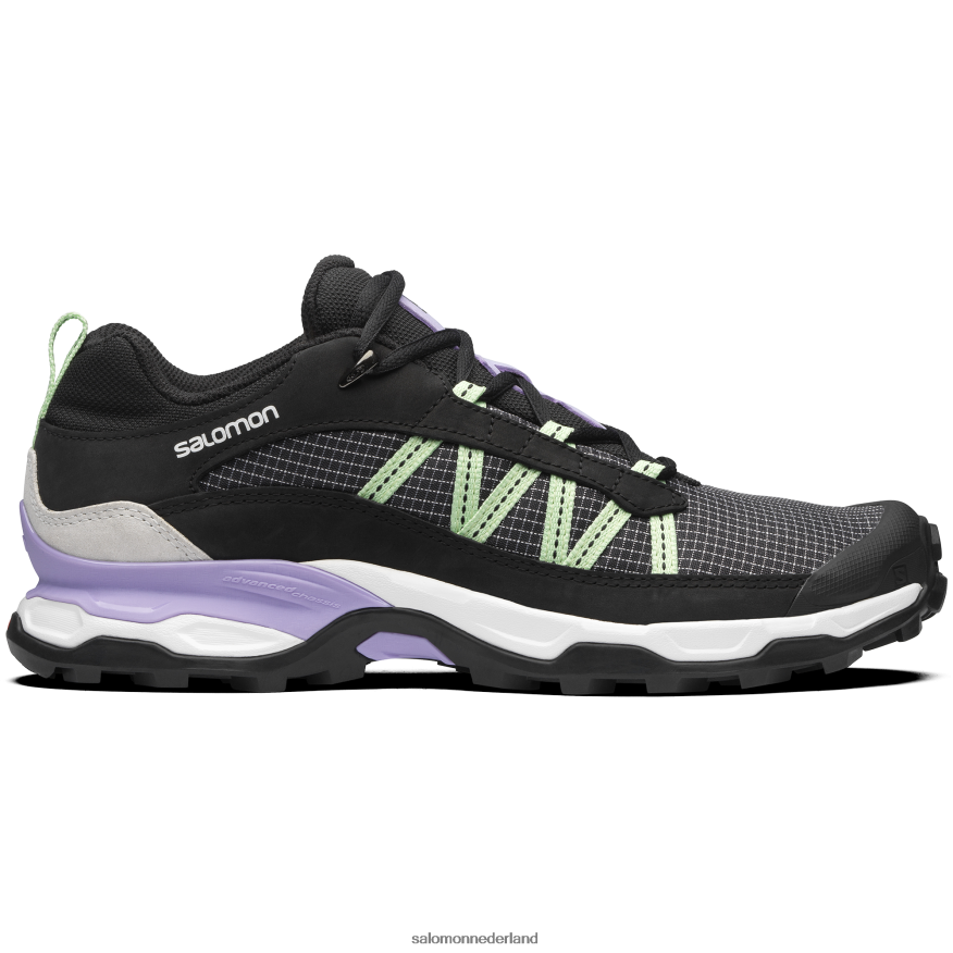 sportschoenen voor heren - shelter laag leer zwart/wit/patinagroen NTFJN6172 Salomon