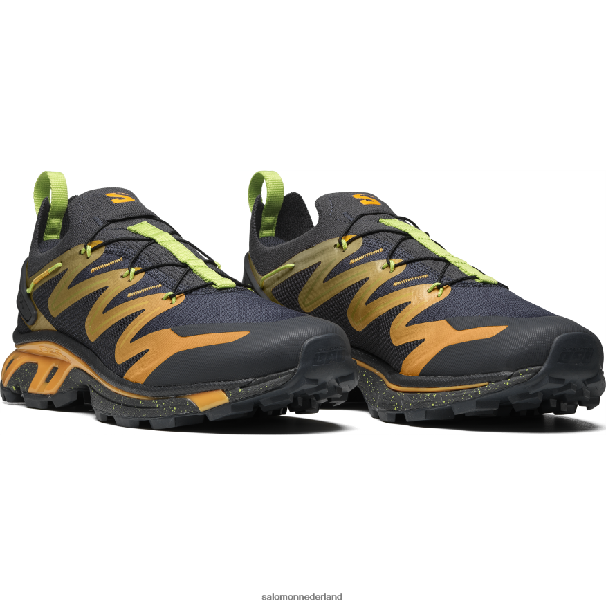 sportschoenen voor heren - xt-rush 2 ebbenhout/vlammend oranje/helder limoengroen NTFJN6107 Salomon