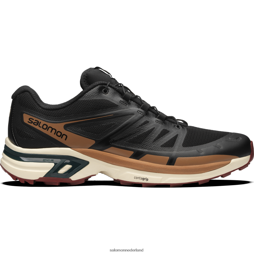 sportschoenen voor heren - xt-wings 2 zwart/gebleekt zand/ponderosa den NTFJN6197 Salomon