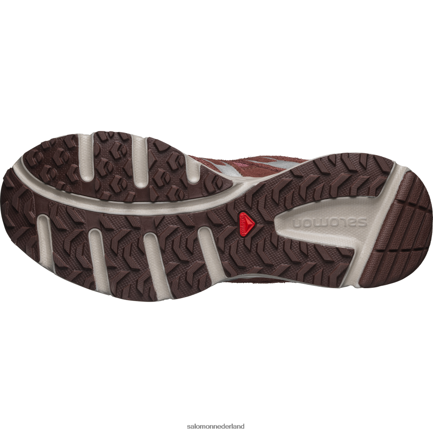 sportstijl herenschoenen - x-mission 4 suède maanlandschap/wilde gember/bittere choc ltr NTFJN6166 Salomon