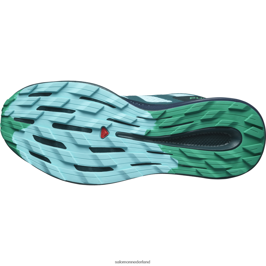 trailrunningschoenen voor heren - pulsar trail blauwe uitstraling/koolstof/smaragd NTFJN61460 Salomon