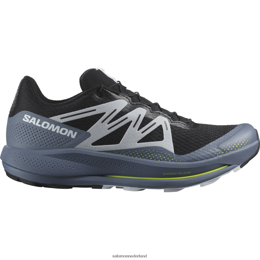 trailrunningschoenen voor heren - pulsar trail zwart/chinablauw/poolijs NTFJN61459 Salomon