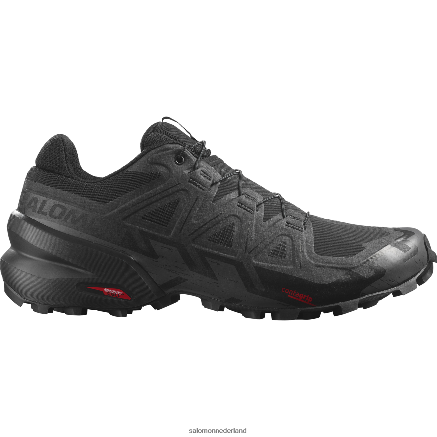 trailrunningschoenen voor heren - speedcross 6 breed zwart/fantoom NTFJN61471 Salomon