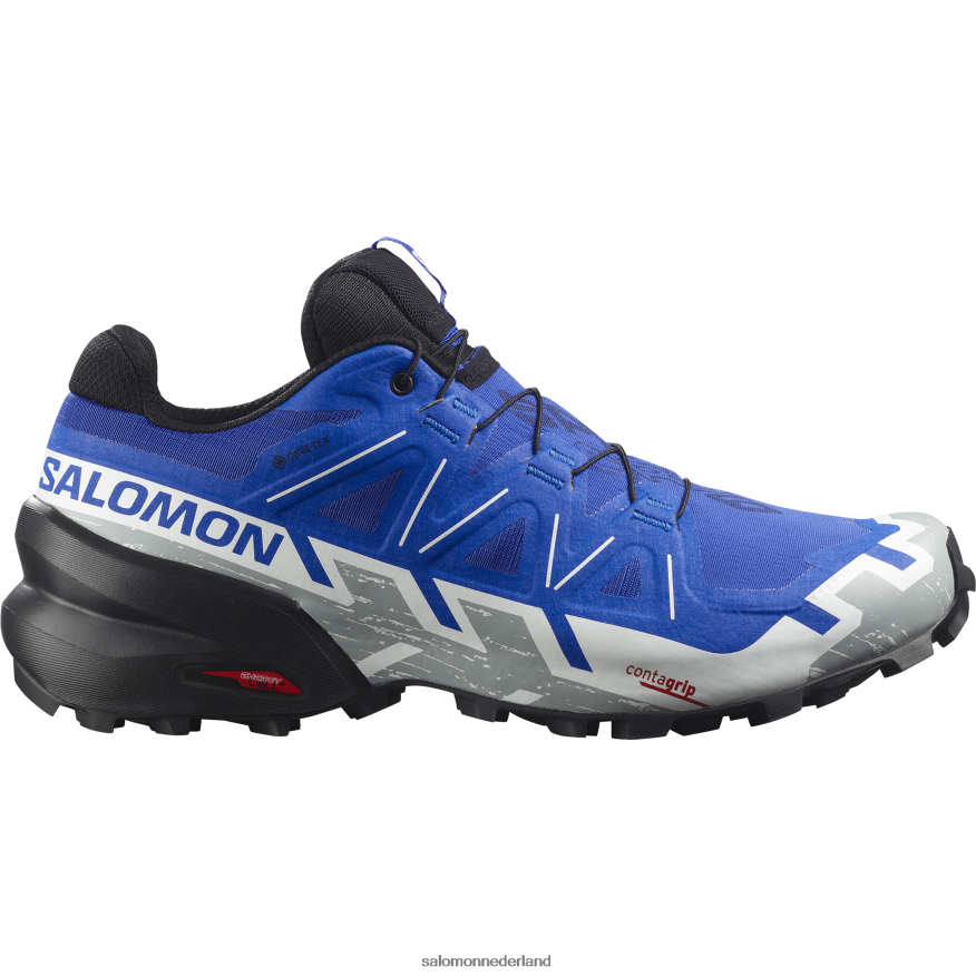 trailrunningschoenen voor heren - speedcross 6 gore-tex nautisch blauw/zwart/wit NTFJN61467 Salomon