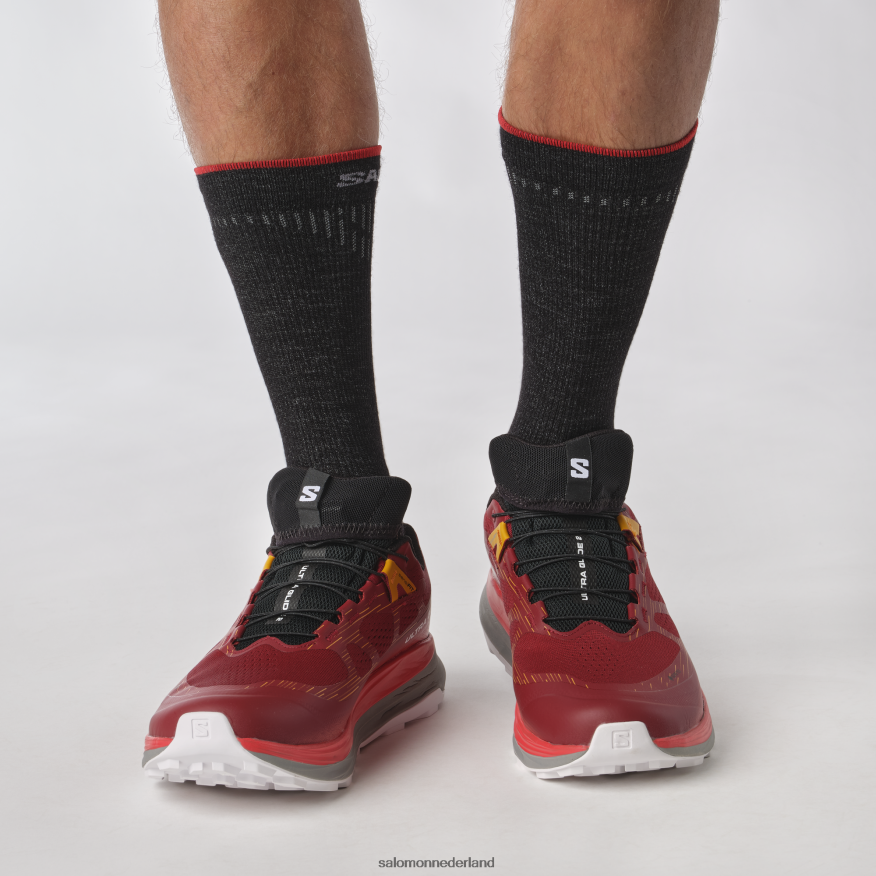 trailrunningschoenen voor heren - ultra glide 2 gore-tex fietsen rood/vorstgrijs/kurkuma NTFJN61442 Salomon