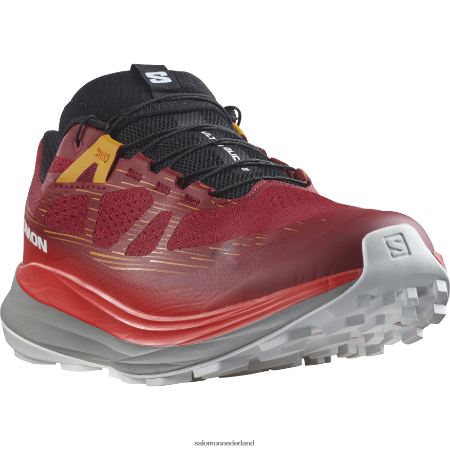 trailrunningschoenen voor heren - ultra glide 2 gore-tex fietsen rood/vorstgrijs/kurkuma NTFJN61442 Salomon