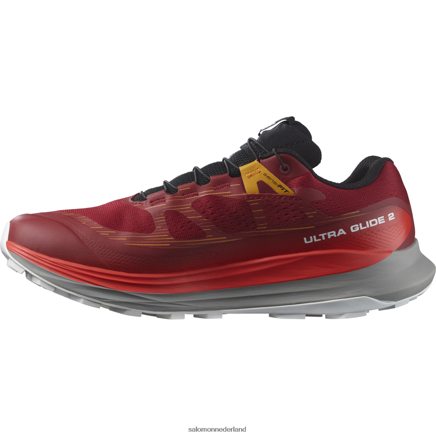 trailrunningschoenen voor heren - ultra glide 2 gore-tex fietsen rood/vorstgrijs/kurkuma NTFJN61442 Salomon