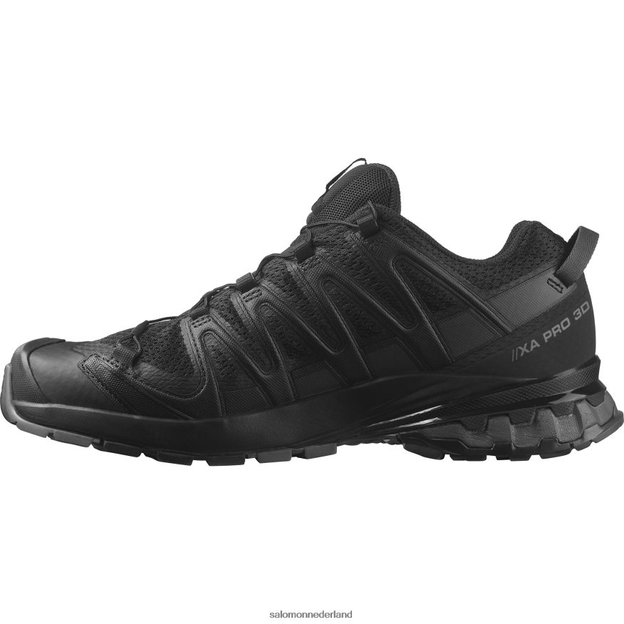 trailrunningschoenen voor heren - xa pro 3d v8 breed zwart/magneet NTFJN61474 Salomon