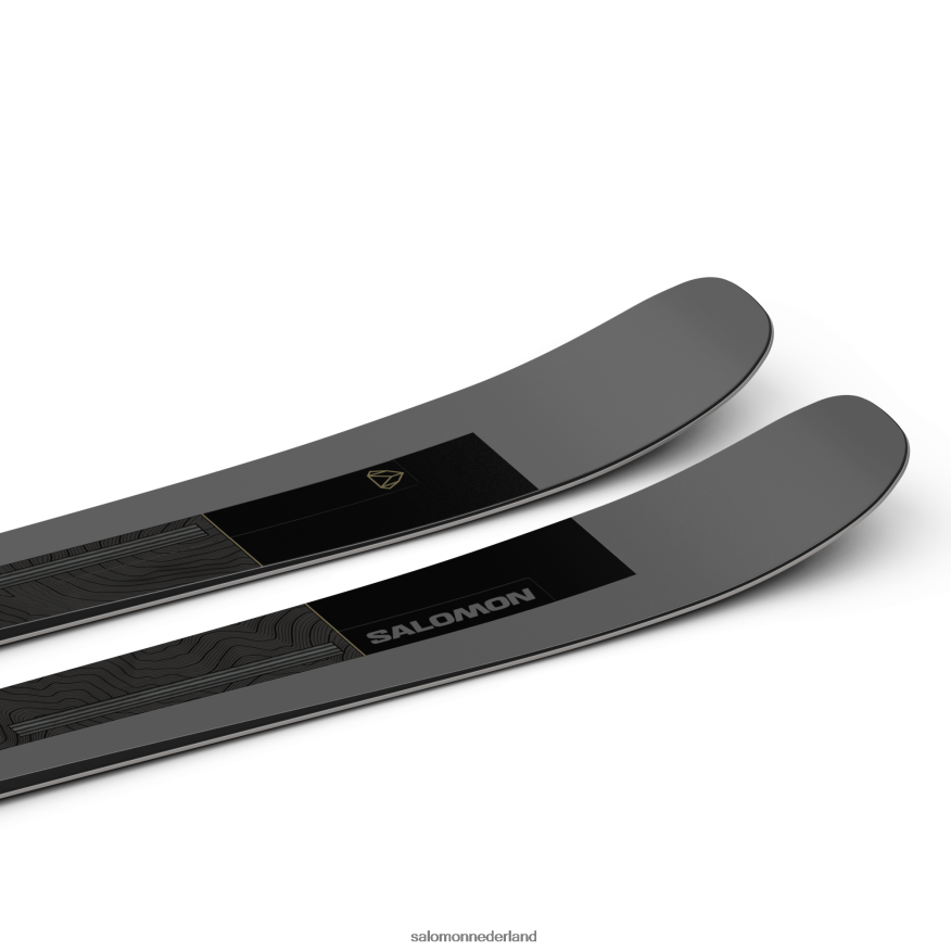 all-mountain ski's voor heren, stand 96 zwart/donkergrijs/bleek kakhi metallic NTFJN61213 Salomon