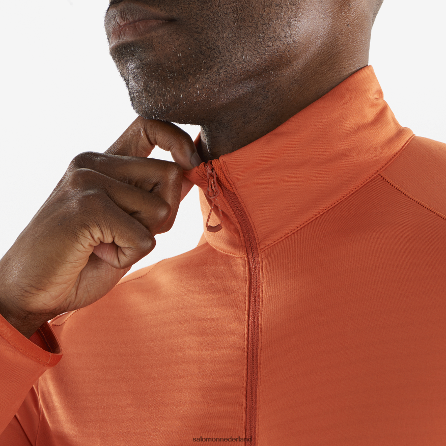 Tussenlaagjas voor heren met volledige ritssluiting - essentieel lichtwarm gebrande oker NTFJN6553 Salomon