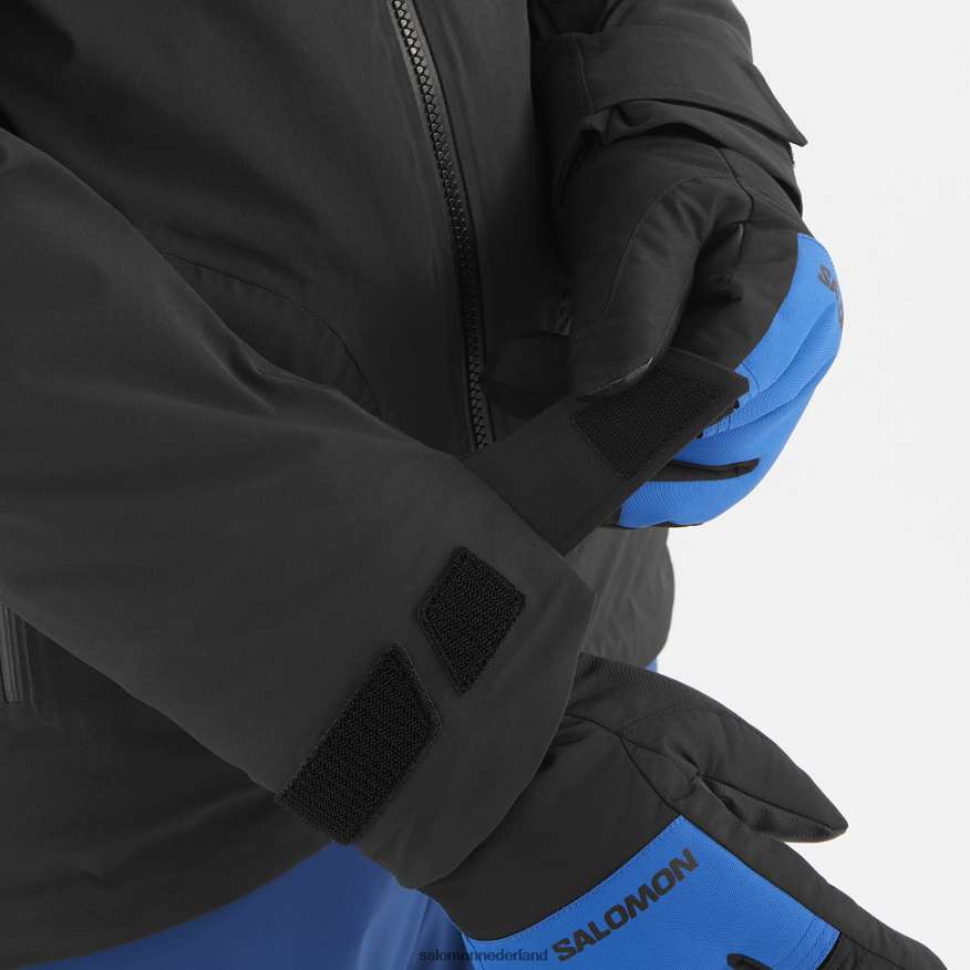 geïsoleerd herenjack met capuchon - briljant diep zwart/wit NTFJN6543 Salomon