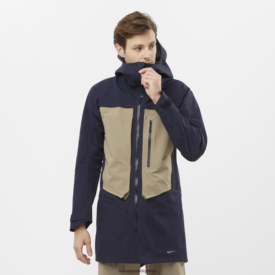 shelljack voor heren - houding 3l lang nachtelijke hemel/geroosterde cashewnoten NTFJN6551 Salomon