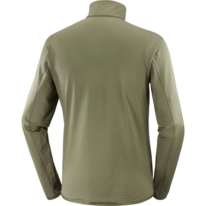 tussenlaag met halve rits voor heren - essentieel lichtwarm druivenblad NTFJN6547 Salomon