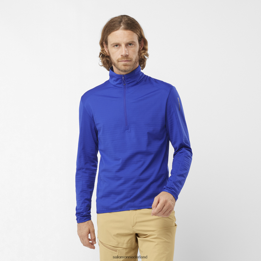 tussenlaag met halve rits voor heren - essentieel lichtwarm surfen op het internet NTFJN6548 Salomon