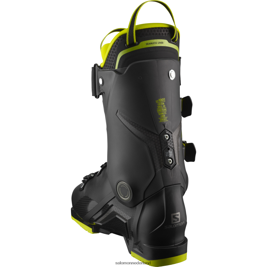 Heren pistelaarzen - s/pro mv 110 zwart/zuurgroen/donkerzilver metallics05 NTFJN61231 Salomon