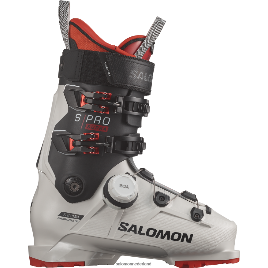 Heren pistelaarzen - s/pro supra boa 120 grijs aurora/zwart/rood NTFJN61238 Salomon